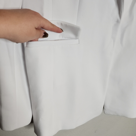 NWT Banana Republic White Single Button Blazer Womens Plus Size 18 - Picture 7 of 15